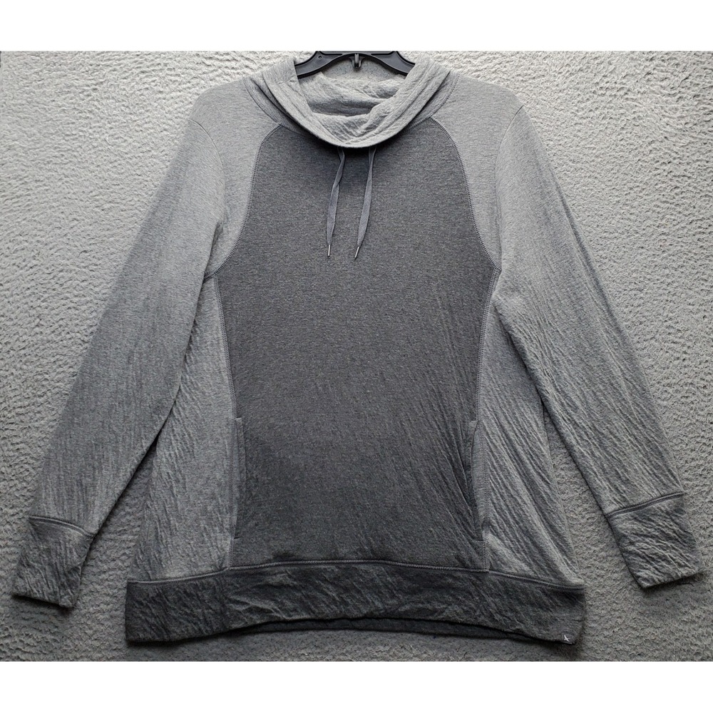Eddie Bauer Hoodie Womens 2XL Multi Long Sleeve Cowl Neck Kangaroo Pocket